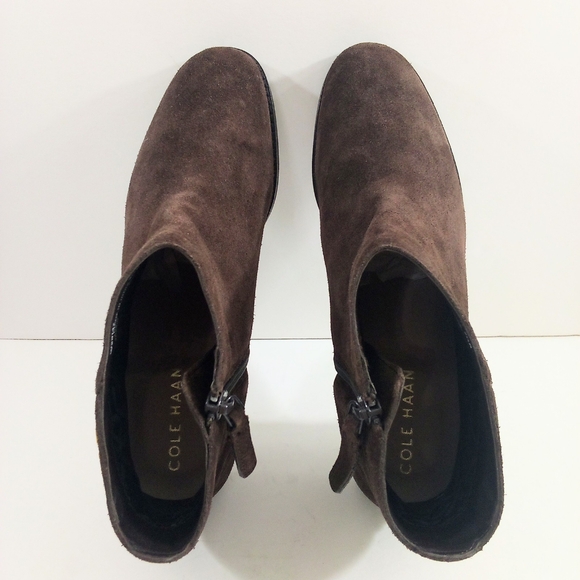 Cole Haan Holis Women 7.5 Suede Brown Booties W29147 - Picture 6 of 8